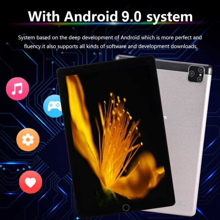 BDF P8 3G Phone Call Tablet PC, 8 inch, 2GB+32GB, Android 9.0, MTK8321 Octa Core Cortex-A7, Support Dual SIM & Bluetooth & WiFi & GPS, EU Plug(Gold)