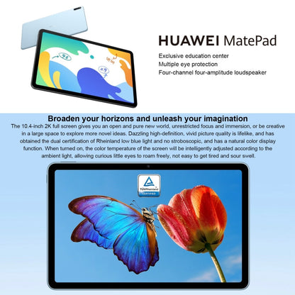 Huawei MatePad 10.4 BAH4-W19 WiFi, 10.4 inch, 6GB+128GB, HarmonyOS 2 Qualcomm Snapdragon 778G 4G Octa Core up to 2.42GHz, Support Dual WiFi, OTG, Not Support Google Play (Grey)