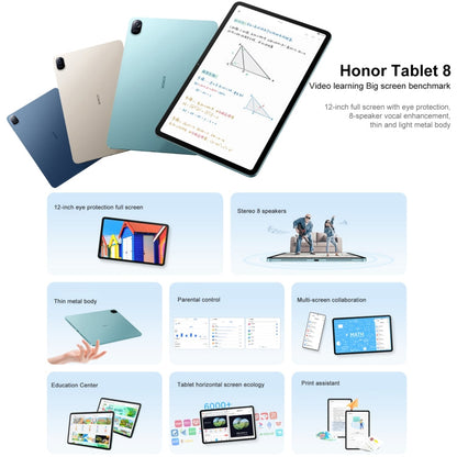 Honor Pad 8 HEY-W09 WiFi, 12 inch, 6GB+128GB, Magic UI 6.1 (Android S) Qualcomm Snapdragon 680 Octa Core, 8 Speakers, Not Support Google(Blue)