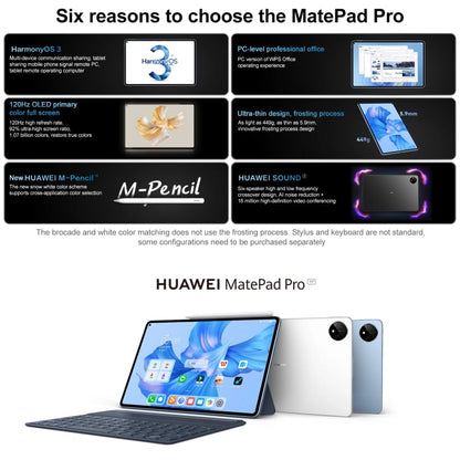 HUAWEI MatePad Pro 11 inch 2022 WiFi GOT-W09 8GB+256GB, HarmonyOS 3 Qualcomm Snapdragon 888 Octa Core, Support Dual WiFi / BT / GPS, Not Support Google Play(White)