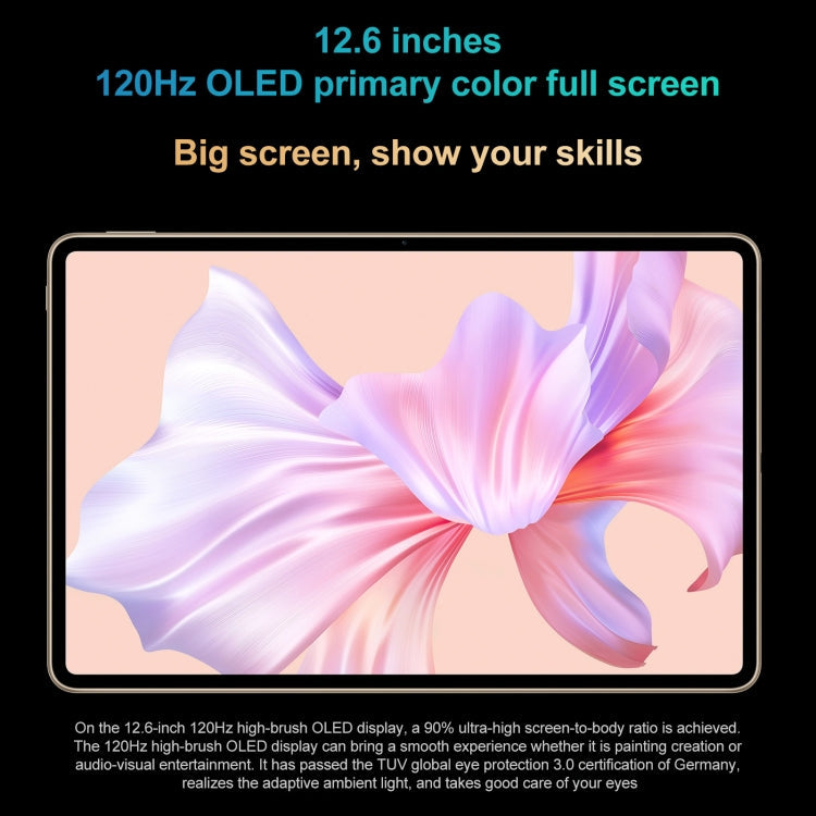 HUAWEI MatePad Pro 12.6 inch 2022 WiFi WGRR-W09 8GB+256GB, HarmonyOS 3 Hisilicon Kirin 9000E Octa Core, Support Dual WiFi / BT / GPS, Not Support Google Play(Blue)