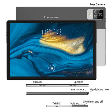 Tablette PC BDF P70 4G LTE, 10,1 pouces, 8 Go+128 Go, Android 12.0 MTK6762 Octa Core, prend en charge la double carte SIM et Bluetooth et le WiFi, prise UE (Or)
