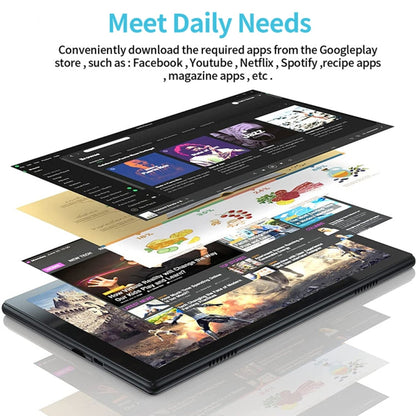 Tablette PC BDF P70 4G LTE, 10,1 pouces, 8 Go+128 Go, Android 12.0 MTK6762 Octa Core, prend en charge la double carte SIM et Bluetooth et le WiFi, prise UE (Or)