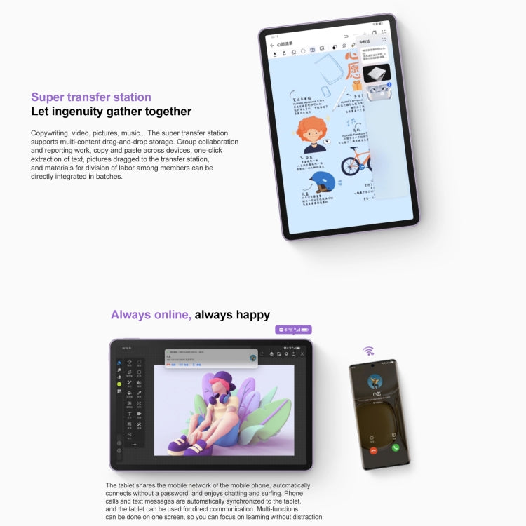 HUAWEI MatePad 11 inch 2023 WIFI DBR-W00 8GB+128GB, HarmonyOS 3.1 Qualcomm Snapdragon 865 Octa Core up to 2.84GHz, Not Support Google Play(Purple)