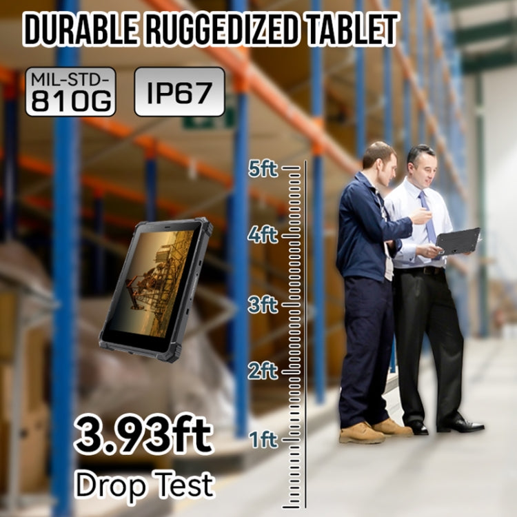 CENAVA A80ST 4G Rugged Tablet, 8 inch, 4GB+64GB, IP68 Waterproof Shockproof Dustproof, Android 10.0 MT6771 Octa Core, Support GPS/WiFi/BT/NFC, US Plug
