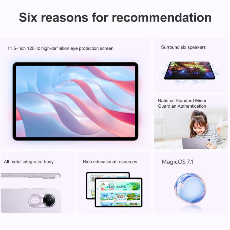 Honor Pad X8 Pro ELN-W09 WiFi, 11.5 inch, 6GB+128GB, MagicOS 7.1 Qualcomm Snapdragon 685 Octa Core, 6 Speakers, Not Support Google(Grey)