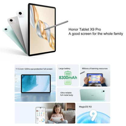 Honor Pad X9 Pro WiFi Tablet PC, 11.5 inch 8GB+256GB MagicOS 9.0 Qualcomm Snapdragon 685 Octa Core (White)