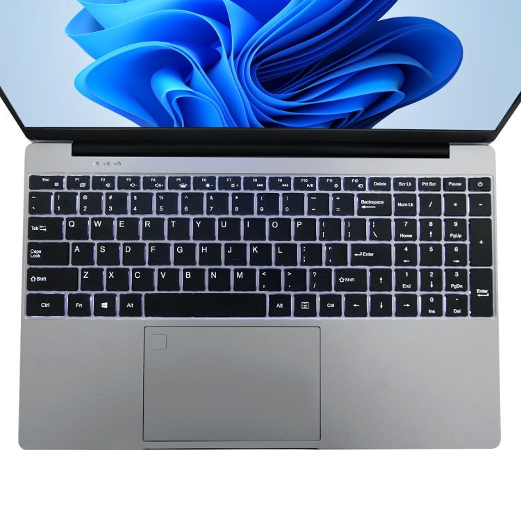 HONGSAMDE HSD1509 Notebook, 15.6 inch, 16GB+256GB, Windows 11 Intel Celeron N5095 Quad Core, Support TF Card & WiFi & BT & HDMI, US Plug (Silver Grey)