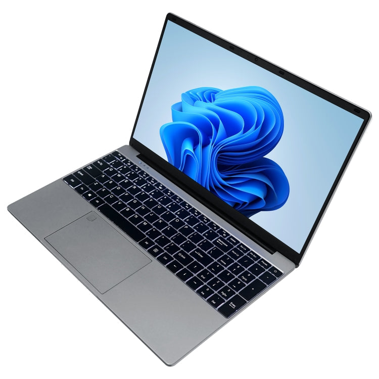 HONGSAMDE HSD1509 Notebook, 15.6 inch, 16GB+512GB, Windows 11 Intel Celeron N5095 Quad Core, Support TF Card & WiFi & BT & HDMI, US Plug (Silver Grey)
