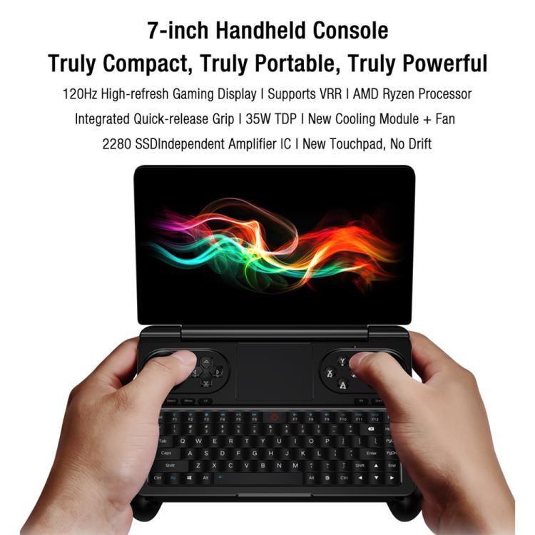 GPD WIN Mini 2025 Handheld Gaming PC, 32GB+2TB, 7 inch Windows 11 Home AMD Ryzen AI 9 HX 370, UK Plug