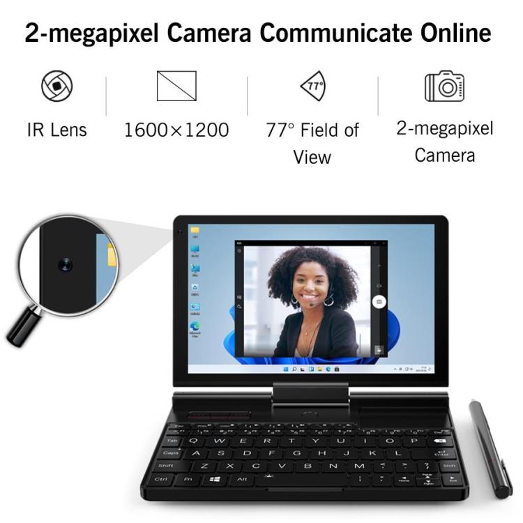 Mini PC portable GPD Pocket 3, 16 Go + 512 Go, écran 8 pouces Windows 11 Famille Intel Pentium Gold 7505, prise britannique