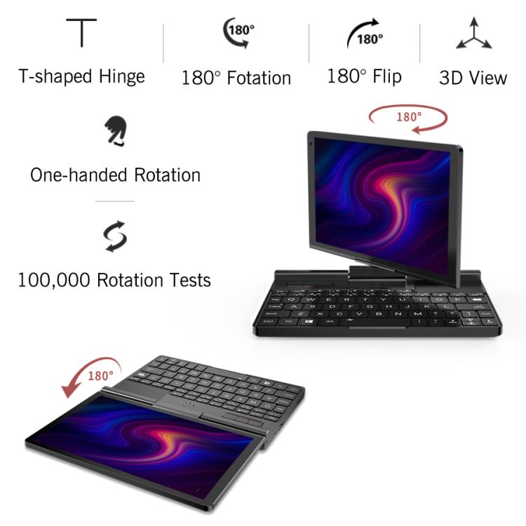 Mini PC portable GPD Pocket 3, 16 Go + 512 Go, écran 8 pouces Windows 11 Famille Intel Pentium Gold 7505, prise britannique