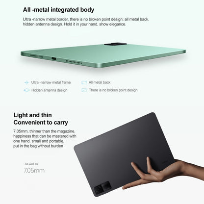 Xiaomi Redmi Pad, 10.6 inch, 4GB+128GB, MIUI Pad 13 OS MediaTek Helio G99 Octa Core up to 2.2GHz, 8000mAh Battery, Support BT WiFi, Not Support Google Play(Green)