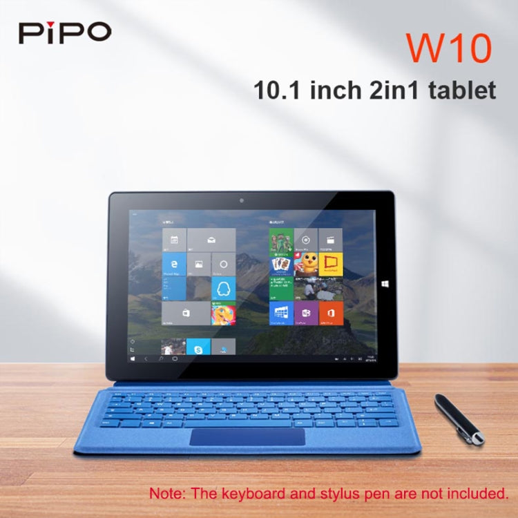 PiPO W10 2 in 1 Tablet PC, 10.1 inch, 6GB+64GB, Windows 10 System, Intel Gemini Lake N4120 Quad Core up to 2.6GHz, without Keyboard & Stylus Pen, Support Dual Band WiFi & Bluetooth & TF Card & HDMI, US Plug