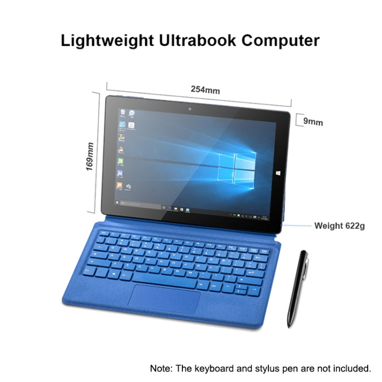 PiPO W10 2 in 1 Tablet PC, 10.1 inch, 6GB+64GB, Windows 10 System, Intel Gemini Lake N4120 Quad Core up to 2.6GHz, without Keyboard & Stylus Pen, Support Dual Band WiFi & Bluetooth & TF Card & HDMI, US Plug