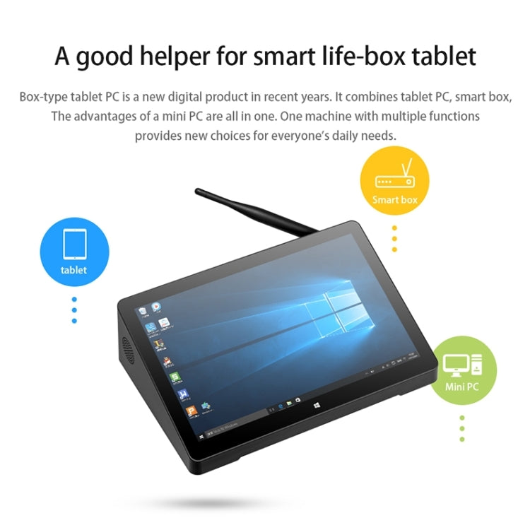 PiPo H10PRO All-in-One Mini PC, 10.1 inch, 8GB+1TB, Windows 11 Intel Alder Lake N95 Quad Core, US Plug (Black)