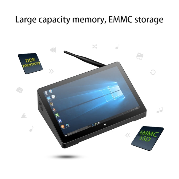 PiPo H10PRO All-in-One Mini PC, 10.1 inch, 8GB+256GB, Windows 11 Intel Alder Lake N95 Quad Core, US Plug (Black)