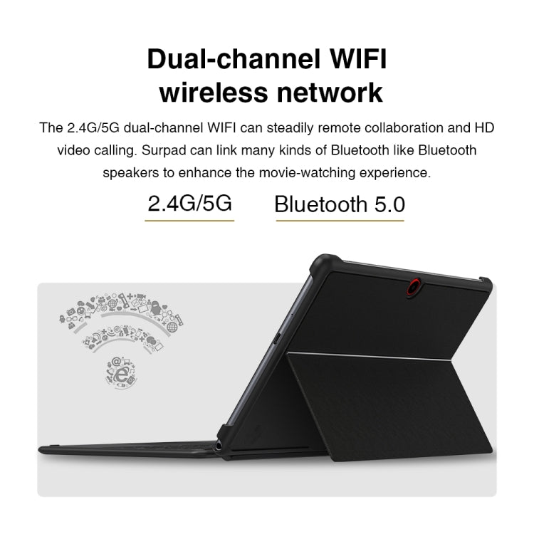CHUWI Surpad 4G LTE Tablet PC, 10.1 inch, 4GB+128GB, Android 10.0, Helio MT6771V Octa Core up to 2.0GHz, Support Dual SIM & OTG & Bluetooth & Dual Band WiFi, EU Plug (Black+Grey)