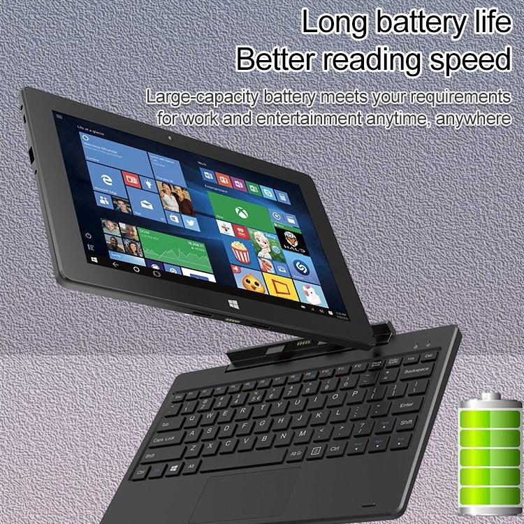 Hongsamde Tablet PC, 12GB+128GB, 10.1 inch Windows 11 Intel Celeron N4120, without Keyboard Leather Case (EU Plug)