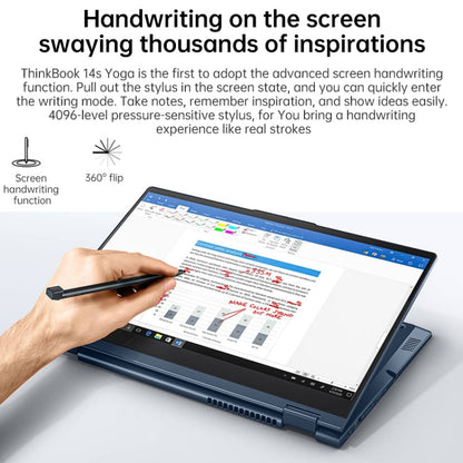 Lenovo ThinkBook 14s Yoga 1JCD Laptop, 14 inch, 16GB+512GB, Windows 10 Professional Edition, Intel Core i5-1135G7 Quad Core up to 4.2GHz, Support WiFi 6 & Bluetooth & HDMI, US Plug (Blue)