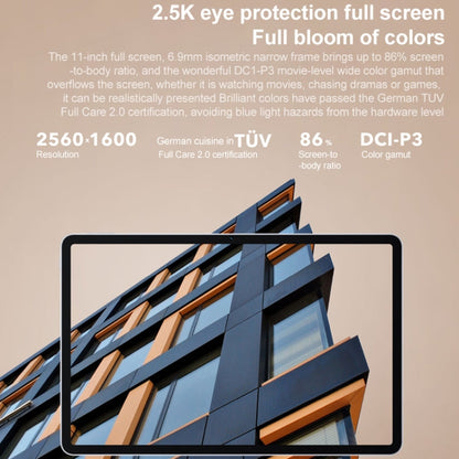 Honor Tablet V7 Pro WiFi BRT-W09, 11 inch, 8GB+128GB, MagicUI 5.0(Android R) MediaTek 1300T Octa Core, Support Dual WiFi / Bluetooth / GPS, Not Support Google Play(Silver)