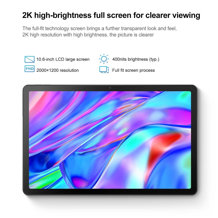 Lenovo Pad 10.6 inch 2022 WiFi Tablet, 4GB+128GB, Face Identification, Android 12, Qualcomm Snapdragon 680 Octa Core, Support Dual Band WiFi & Bluetooth(Lake Blue)