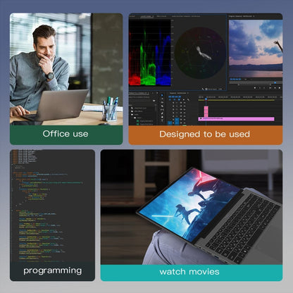 PC portable GXMO G156 15,6 pouces, 16 Go+512 Go, Windows 11 AMD Ryzen 7 5825U Octa Core, prise en charge du déverrouillage par empreinte digitale, prise UE