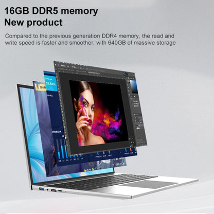 Jumper EZbook S7 Max Ordinateur portable 16 pouces, 16 Go+128 Go+512 Go, Windows 11 Intel Alder Lake N95 Quad Core, prise UE (gris)