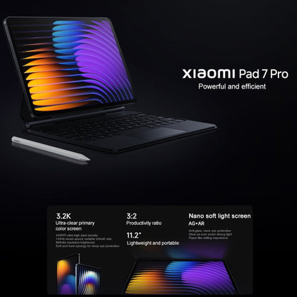 Xiaomi Pad 7 Pro 11.2 inch, 12GB+512GB, HyperOS 2 Qualcomm Snapdragon 8s Gen3 Octa Core (Black)