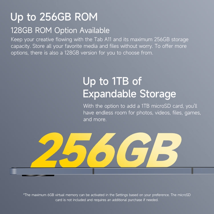 [HK Warehouse] Ulefone Tab A11 Tablet PC, 6GB+256GB, 11 inch Android 14 Unisoc T620 Octa Core 4G Network, EU Plug (Space Grey)