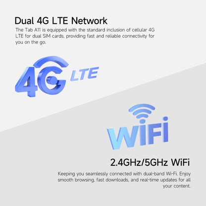[HK Warehouse] Ulefone Tab A11 Tablet PC, 6GB+256GB, 11 inch Android 14 Unisoc T620 Octa Core 4G Network, EU Plug (Space Grey)