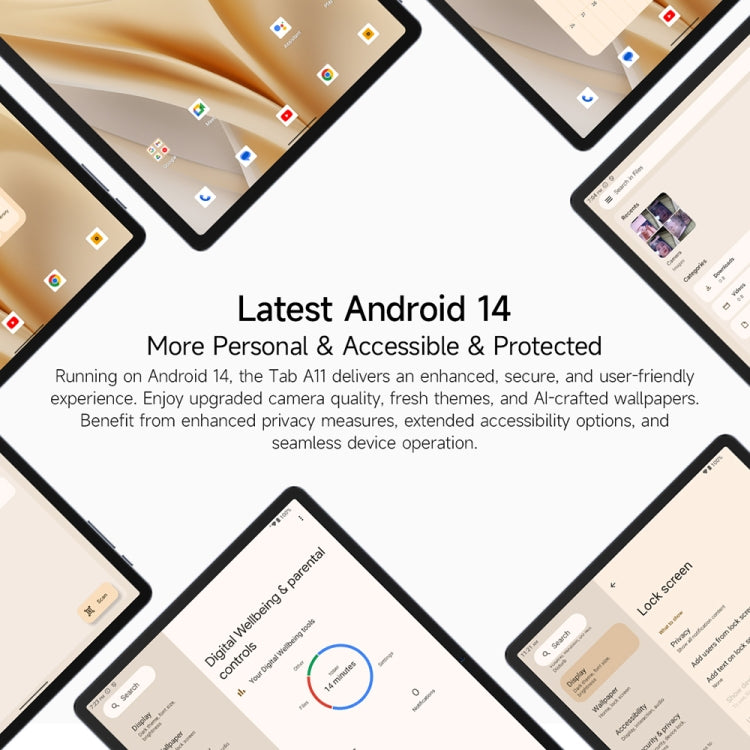 [HK Warehouse] Ulefone Tab A11 Tablet PC, 6GB+256GB, 11 inch Android 14 Unisoc T620 Octa Core 4G Network, EU Plug (Space Grey)