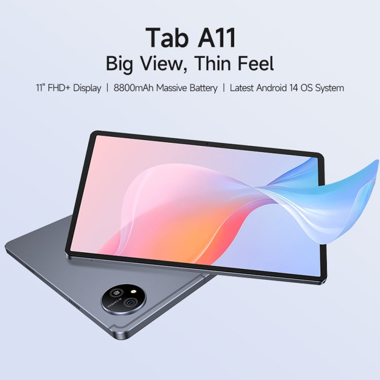 [HK Warehouse] Ulefone Tab A11 Tablet PC, 6GB+256GB, 11 inch Android 14 Unisoc T620 Octa Core 4G Network, EU Plug (Space Grey)