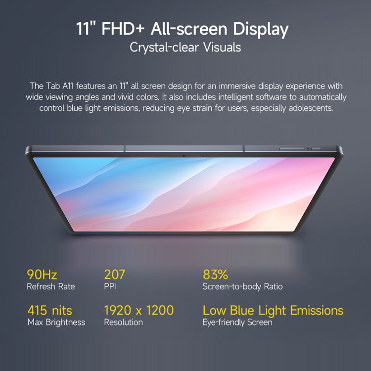 [HK Warehouse] Ulefone Tab A11 Tablet PC, 6GB+256GB, 11 inch Android 14 Unisoc T620 Octa Core 4G Network, EU Plug (Space Grey)