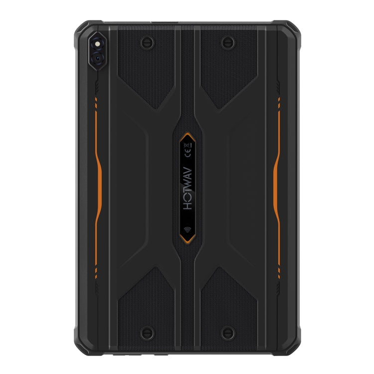 [HK Warehouse] Tablette robuste HOTWAV Tab R8 IP68/IP69K, 4 Go+128 Go, 10,1 pouces Android 14 Unisoc T606 Octa Core Réseau 4G, Version globale avec Google Play, Prise UE (Noir+Orange)