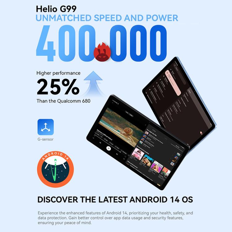 ALLDOCUBE iPlay 60 Pro 4G LTE Tablet PC, 6GB+128GB, 11 inch Android 14 MediaTek Helio G99 Octa Core Support Dual SIM (Dark Gray)