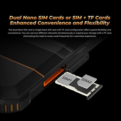 [HK Warehouse] OUKITEL RT3 Pro 4G Network IP68/IP69K Rugged Tablet, 4GB+128GB, 8.0 inch Android 14 MediaTek G81 Octa-Core Support Dual SIM, EU Plug (Black)