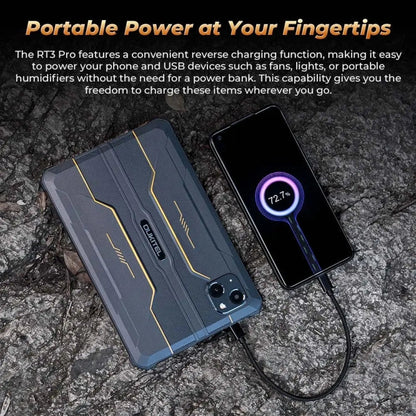 [HK Warehouse] OUKITEL RT3 Pro 4G Network IP68/IP69K Rugged Tablet, 4GB+128GB, 8.0 inch Android 14 MediaTek G81 Octa-Core Support Dual SIM, EU Plug (Orange)