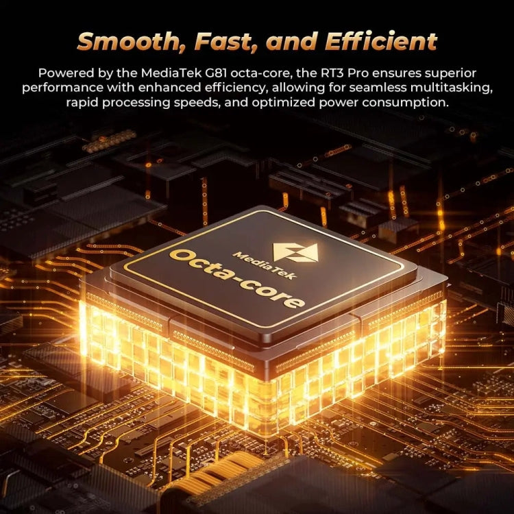 [HK Warehouse] OUKITEL RT3 Pro 4G Network IP68/IP69K Rugged Tablet, 4GB+128GB, 8.0 inch Android 14 MediaTek G81 Octa-Core Support Dual SIM, EU Plug (Orange)