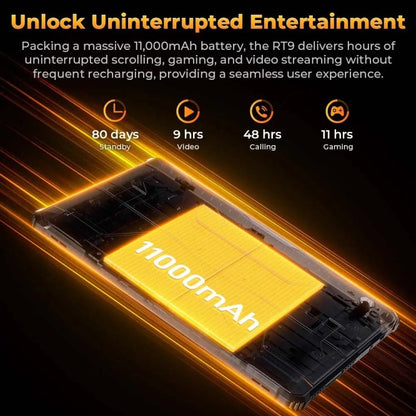 [HK Warehouse] OUKITEL RT9 4G Network IP68/IP69K Rugged Tablet, 6GB+256GB, 10.1 inch Android 14 Unisoc T606 Octa-Core Support Dual SIM, EU Plug (Orange)