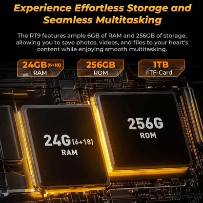 [HK Warehouse] OUKITEL RT9 4G Network IP68/IP69K Rugged Tablet, 6GB+256GB, 10.1 inch Android 14 Unisoc T606 Octa-Core Support Dual SIM, EU Plug (Black)