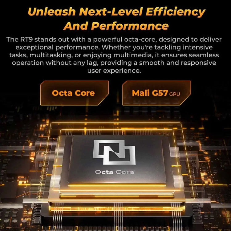 [HK Warehouse] OUKITEL RT9 4G Network IP68/IP69K Rugged Tablet, 6GB+256GB, 10.1 inch Android 14 Unisoc T606 Octa-Core Support Dual SIM, EU Plug (Black)