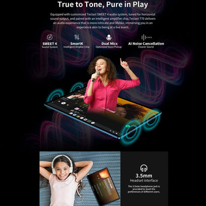 Teclast T70 4G LTE Tablet PC, 8GB+256GB, 14 inch Android 14 MediaTek Helio G99 Octa Core, Support Dual SIM