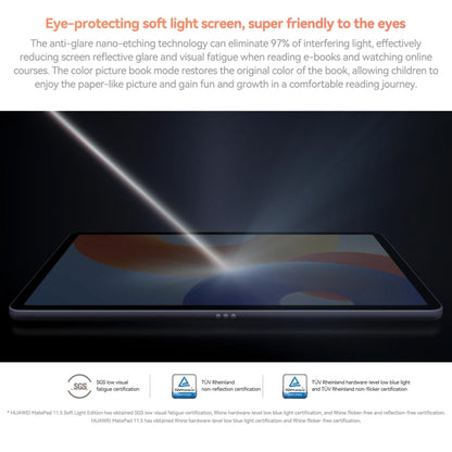 HUAWEI MatePad 11.5 2024, WiFi Soft Light Screen 8GB+256GB 120Hz HarmonyOS 4.2 Histen 9.0 Hisilicon Kirin 8000 (Grey)