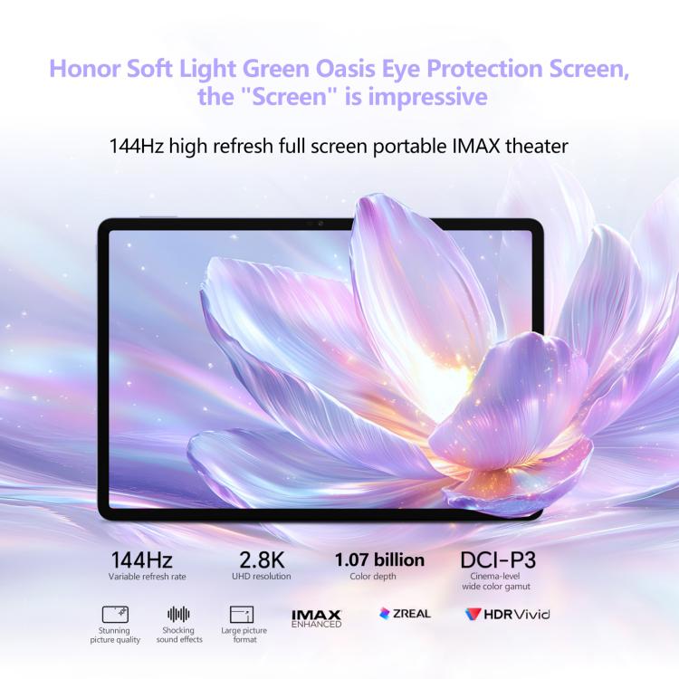 Honor Pad V9 WiFi Tablet PC, 11.5 inch 12GB+512GB MagicOS 9.0 Dimensity 8350 Ultra Octa Core (Purple)
