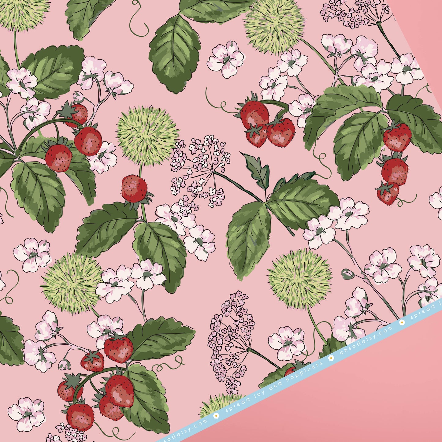 WOODLAND STRAWBERRY GIFT WRAP SHEET