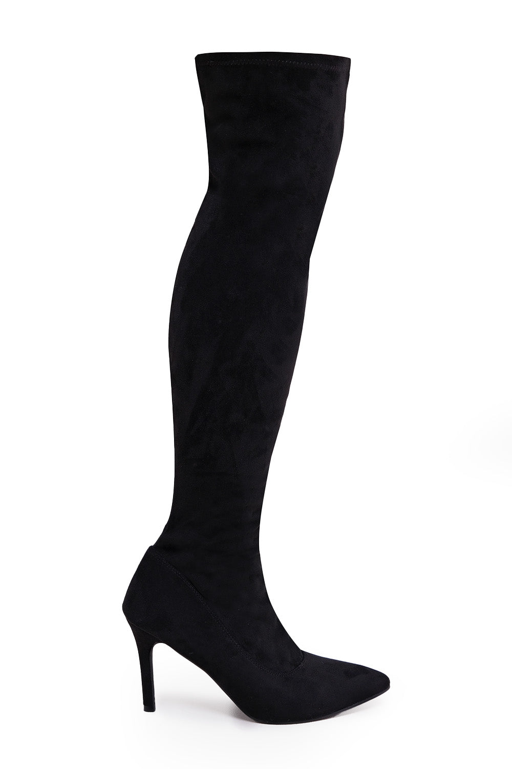 Lexi Over-the-Knee Stiletto Boots - Black Suede