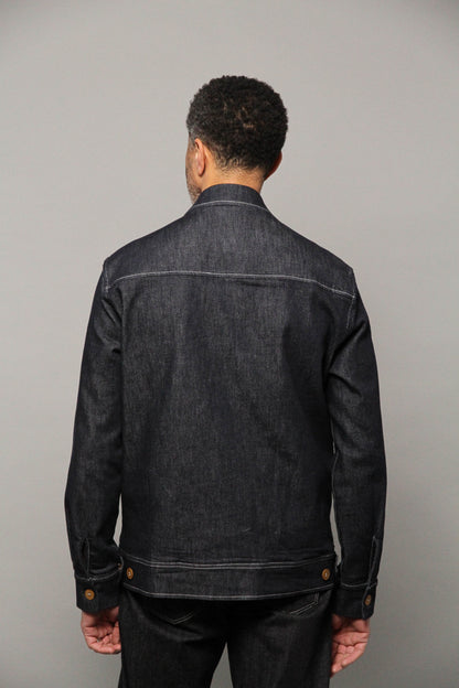 Turner Long Sleeve Shacket - Denim Stay Blue