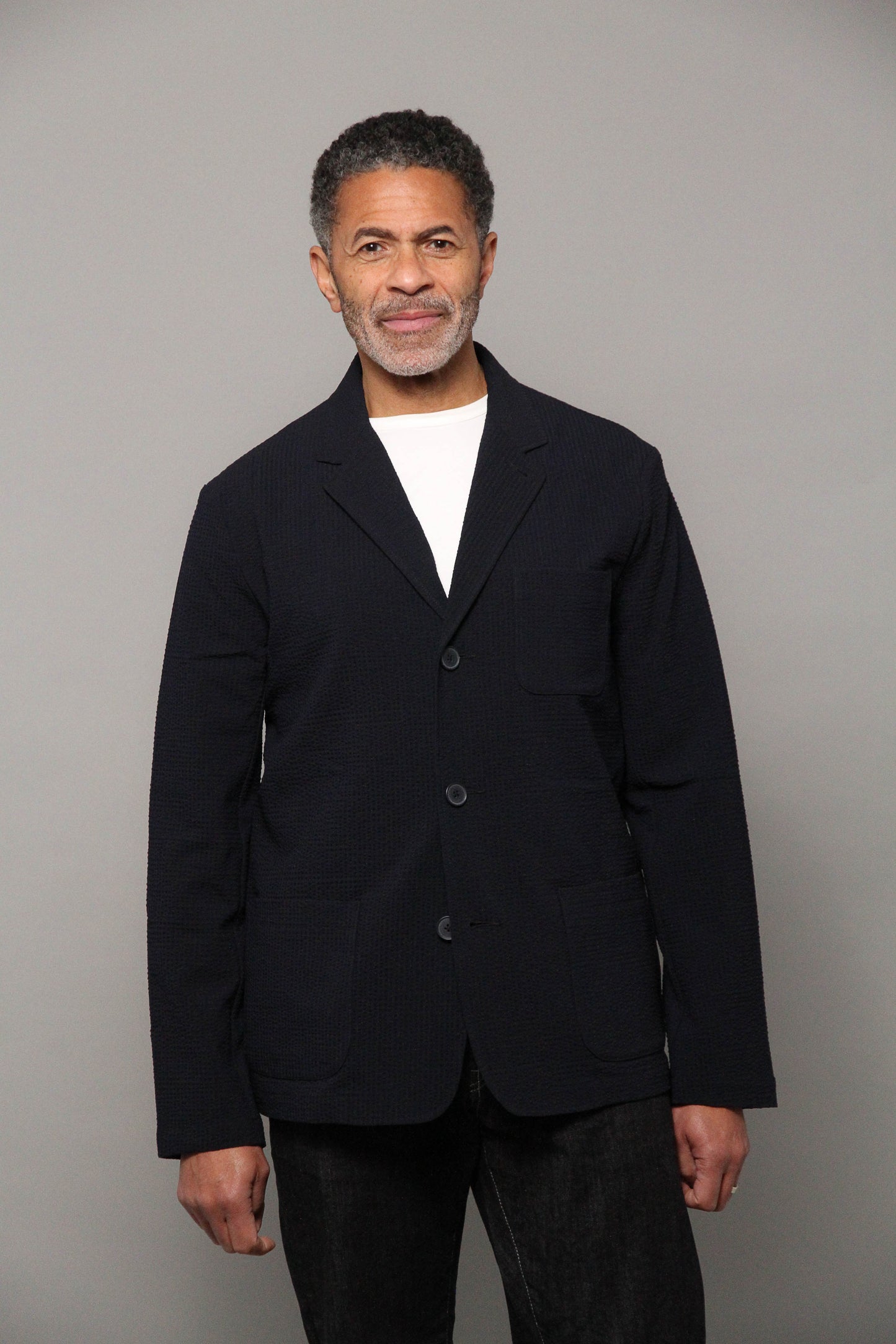 Geno Seersucker Blazer - Navy