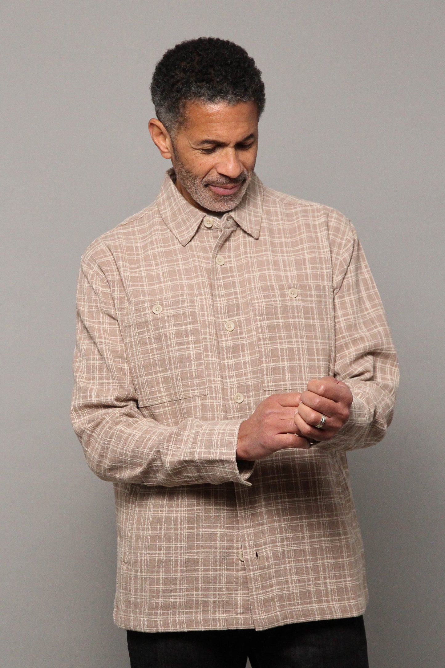 Seaton Overshirt - Stone Ecru